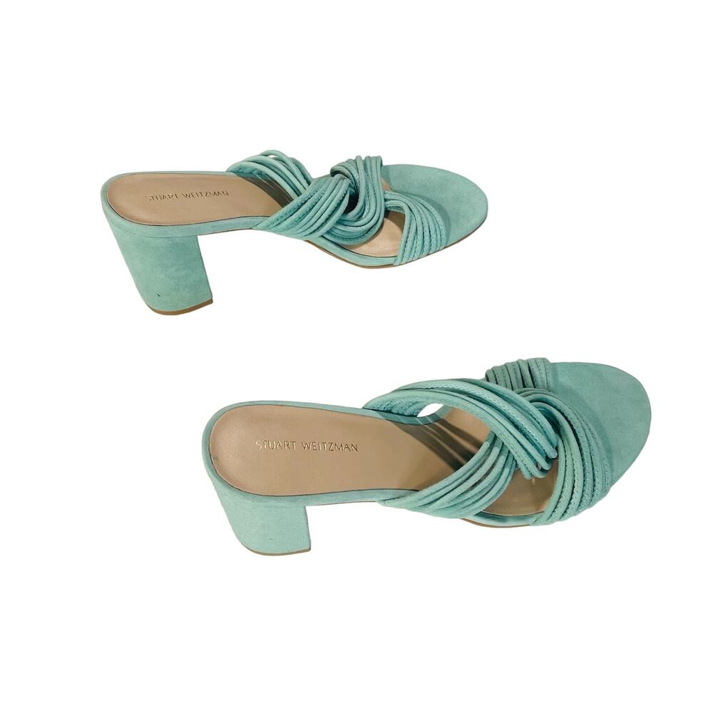 Stuart Weitzman Womens 8.5 Twist Block 75 Slide S… - image 8